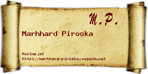 Marhhard Piroska névjegykártya